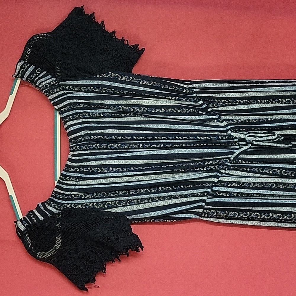 Hint of Blush one piece outfit, medium. Dark navy blue